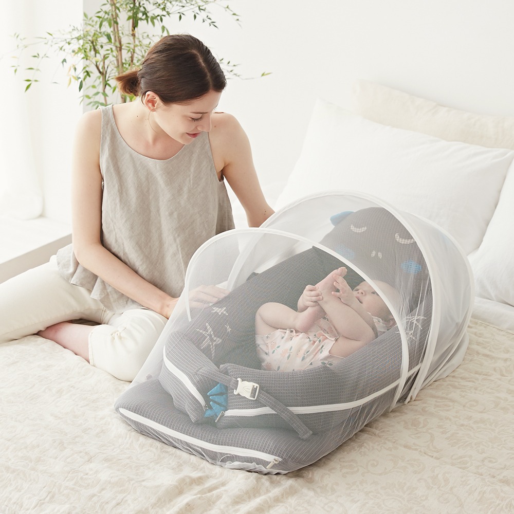 별곰이 아기침대 모기장세트 휴대용 신생아 침대